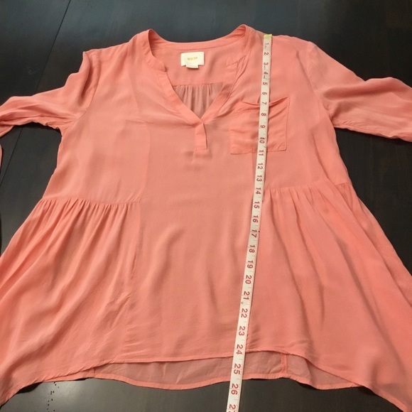 Anthropologie Maeve Laiken Henley Blouse Size 6 - Picture 8 of 9